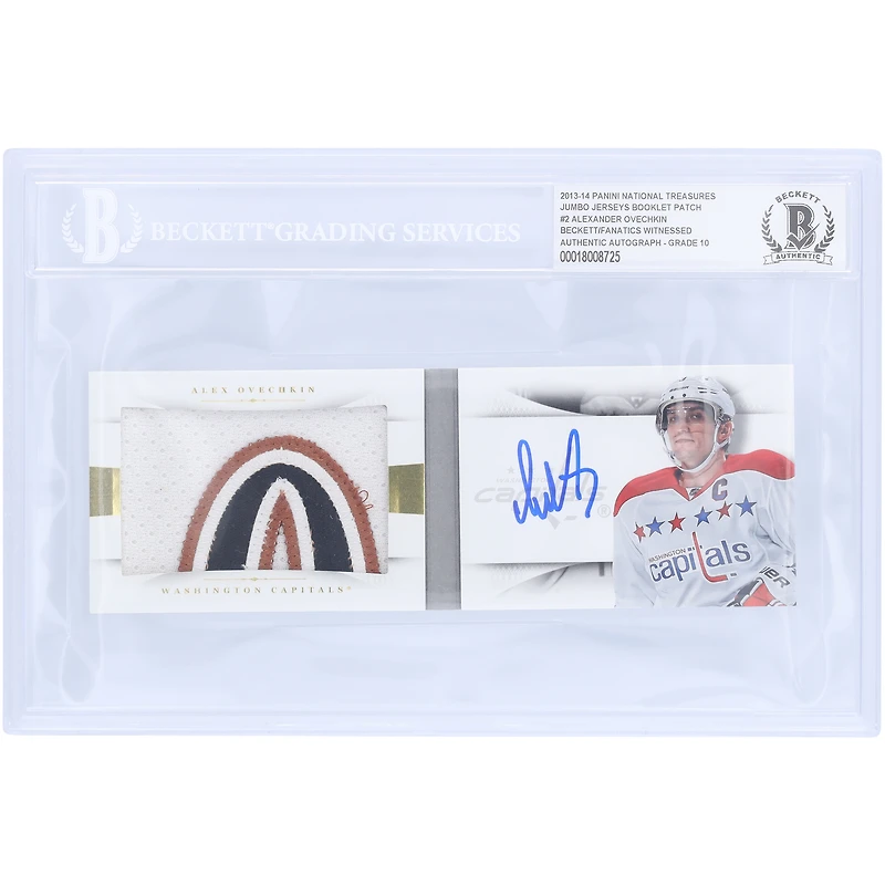 V106832 Casquettes Alexander Ovechkin Washington Capitals Autographié 2013-14 Panini National Treasures Jumbo Jerseys Booklet 3 Couleur GU Relic #JB-OVI #7/10 Beckett Fanatics Witnessed Authenticated 10 Card Alexander Ovechkin AUT PAA TRADING CARDS 45831 AUTTRC CA01HK5026 #71