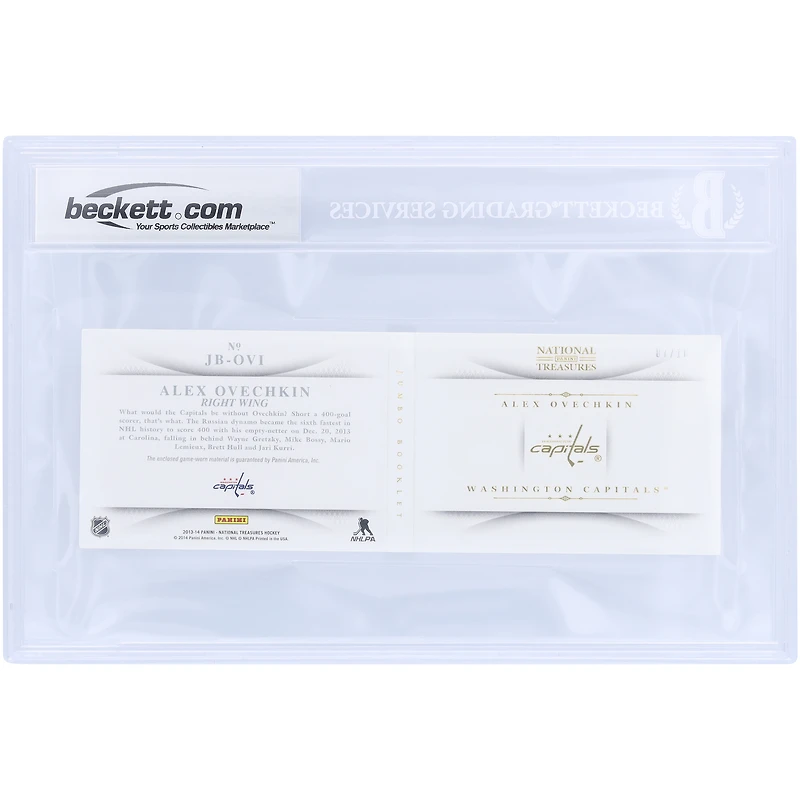 V106832 Casquettes Alexander Ovechkin Washington Capitals Autographié 2013-14 Panini National Treasures Jumbo Jerseys Booklet 3 Couleur GU Relic #JB-OVI #7/10 Beckett Fanatics Witnessed Authenticated 10 Card Alexander Ovechkin AUT PAA TRADING CARDS 45831 AUTTRC CA01HK5026 #71