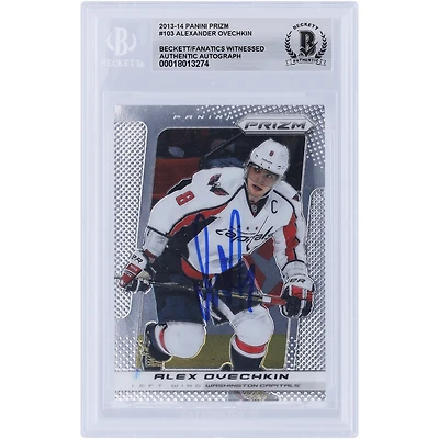 V106832 Casquettes Alexander Ovechkin Washington Capitals Autographiée 2013-14 Panini Prizm #103 Beckett Fanatics Witnessed Authenticated Card Alexander Ovechkin AUT PAA TRADING CARDS 45831 AUTTRC CA01HK5117 #76