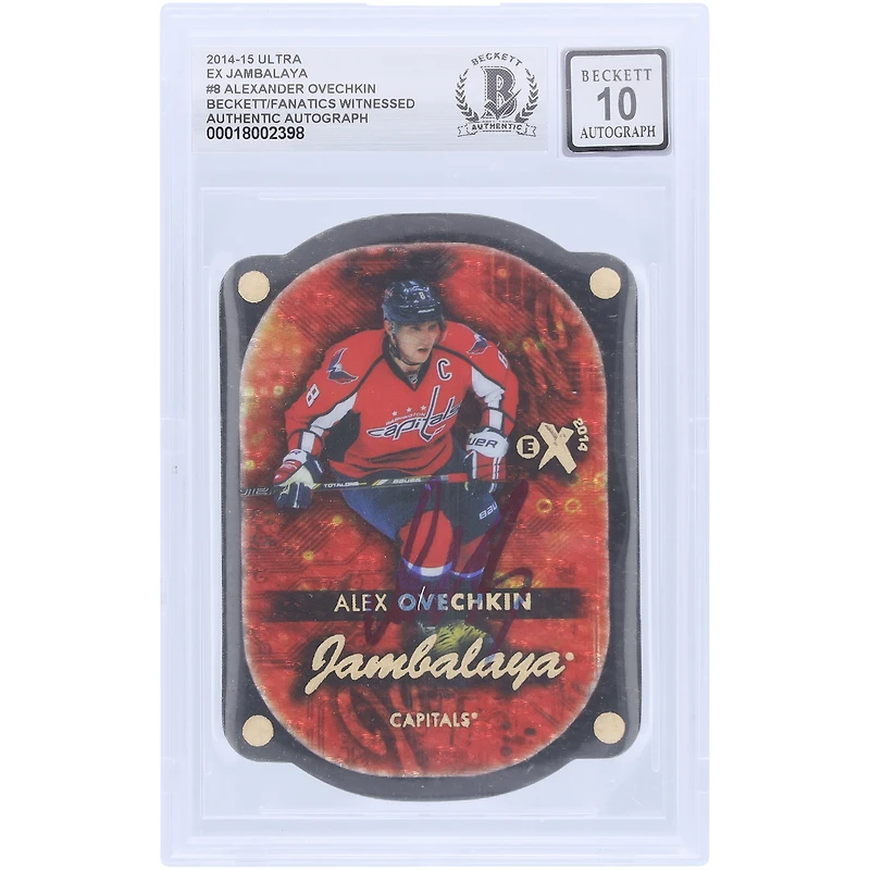 V106832 Casquettes Alexander Ovechkin Washington Capitals Autographiée 2014-15 Fleer Ultra Ex Jambalaya #8 Beckett Fanatics Witnessed Authenticated 10 Card Alexander Ovechkin AUT FEE TRADING CARDS 45831 AUTTRC CA01HK5030 # 11