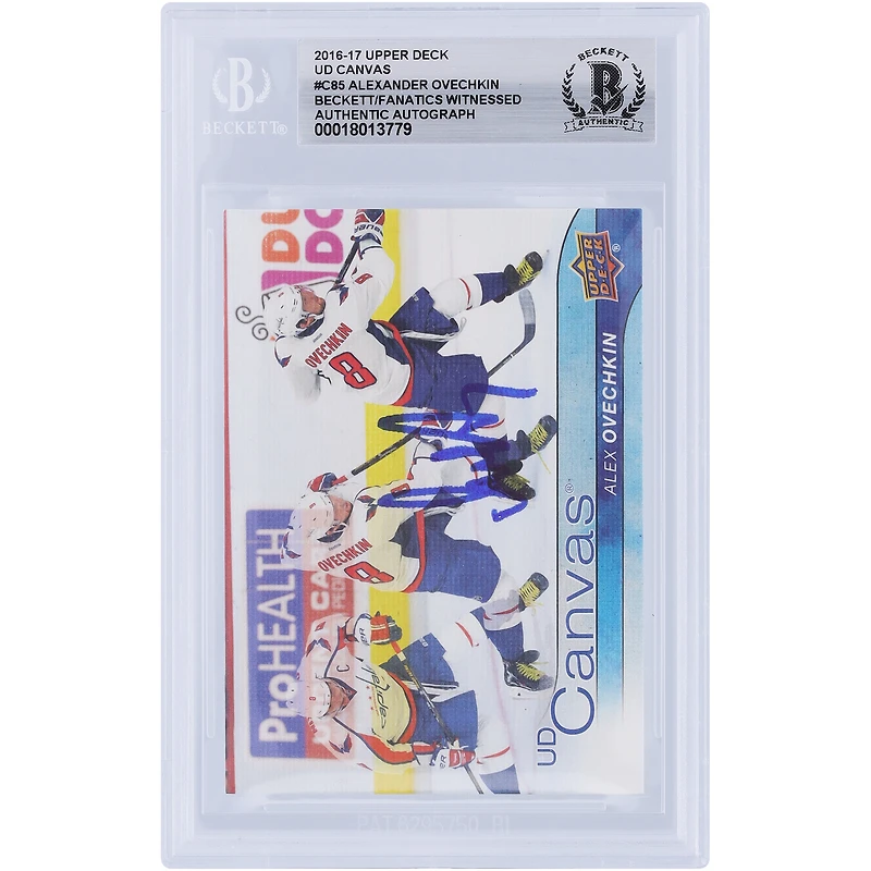 V106832 Casquettes Alexander Ovechkin Washington Capitals Autographiée 2016-17 Upper Deck UD Canvas #C85 Beckett Fanatics Witnessed Authenticated Card Alexander Ovechkin AUT UPD TRADING CARDS 45831 AUTTRC CA01HK5118 #113