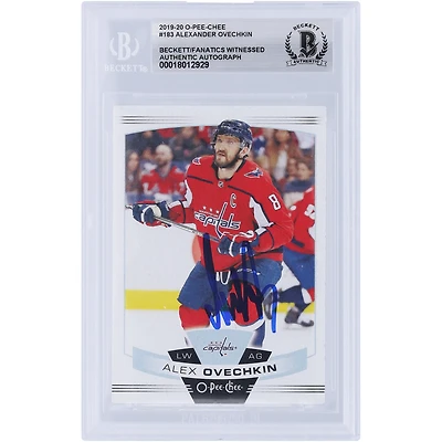 V106832 Casquettes Alexander Ovechkin Washington Capitals Autographié 2019-20 O-Pee-Chee #183 Beckett Fanatics Witnessed Authenticated Card Alexander Ovechkin AUT OPC TRADING CARDS 45831 AUTTRC CA01HK5063 #6