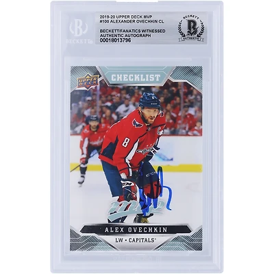 V106832 Casquettes Alexander Ovechkin Washington Capitals Autographiée 2019-20 Upper Deck MVP Checklist #100 Beckett Fanatics Witnessed Authenticated Card Alexander Ovechkin AUT UPD TRADING CARDS 45831 AUTTRC CA01HK5062 #66