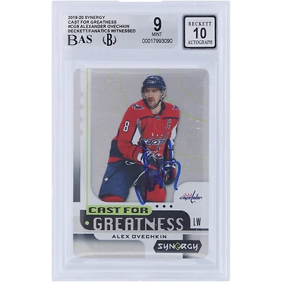 Alexander Ovechkin Washington Capitals Autographié 2019-20 Upper Deck Synergy Cast For Greatness #CG-9 Beckett Fanatics Witnessed Authenticated 9/10 Card