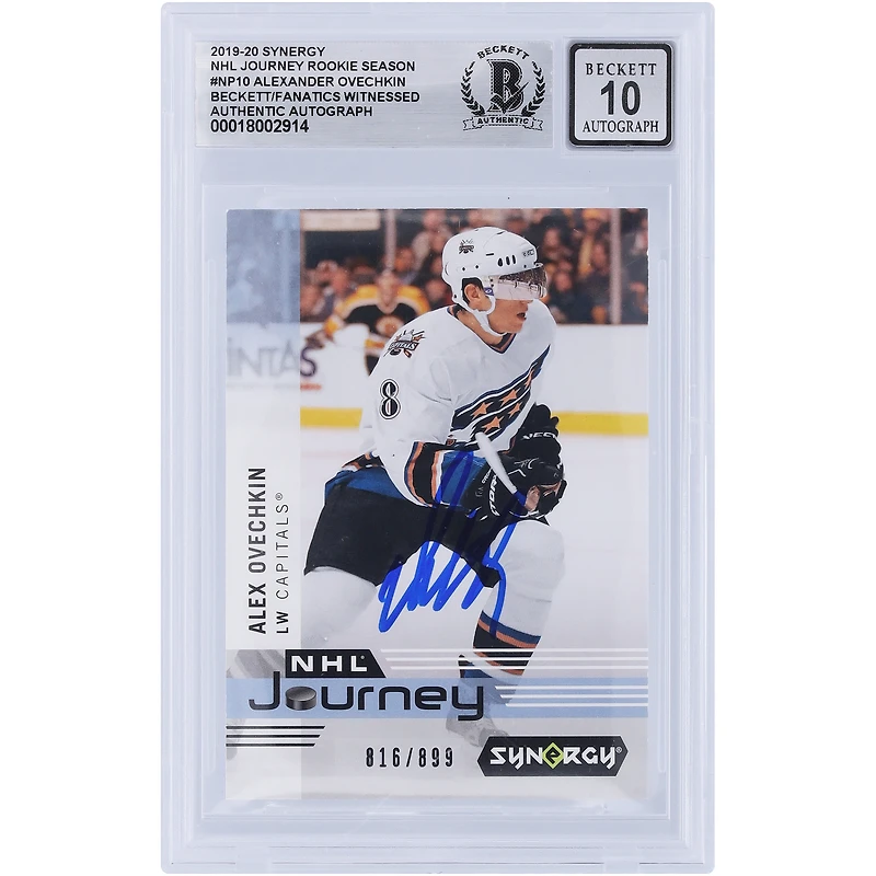 V106832 Casquettes Alexander Ovechkin Washington Capitals Autographiée 2019-20 Upper Deck Synergy NHL Journey Rookie Saison #NP-10 #/899 Beckett Fanatics Witnessed Authenticated 10 Card Alexander Ovechkin AUT UPD TRADING CARDS 45831 AUTTRC CA01HK5057 #61
