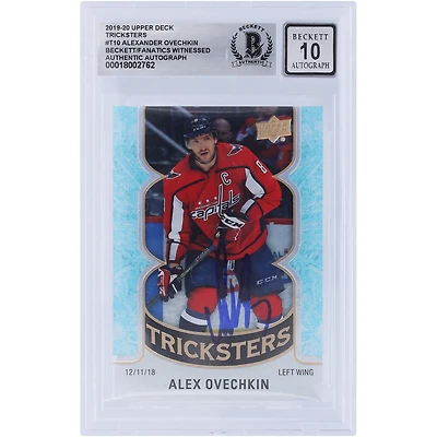 Alexander Ovechkin Washington Capitals Autographed 2019-20 Upper Deck Tricksters #T-10 Beckett Fanatics Witnessed Authenticated 10 Card
