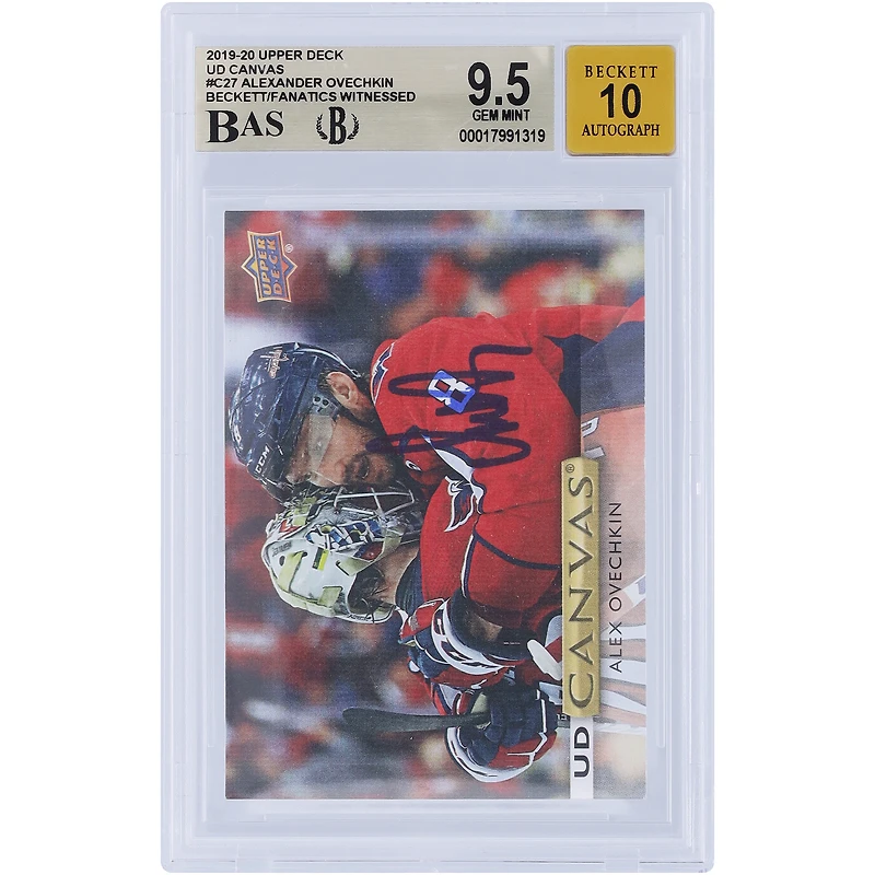 V106832 Casquettes Alexander Ovechkin Washington Capitals Autographiée 2019-20 Upper Deck UD Canvas #C27 Beckett Fanatics Witnessed Authenticated 9.5/10 Card Alexander Ovechkin AUT UPD TRADING CARDS 45831 AUTTRC CA01HK5127 #120
