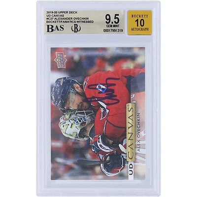 Alexander Ovechkin Washington Capitals Autographed 2019-20 Upper Deck UD Canvas #C27 Beckett Fanatics Witnessed Authenticated 9.5/10 Card