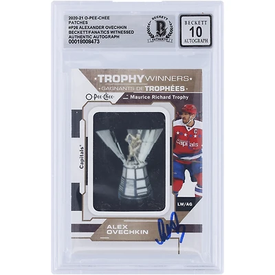 V106832 Casquettes Alexander Ovechkin Washington Capitals Autographiée 2020-21 O-Pee-Chee Maurice Richard Patch Relic #P-26 Beckett Fanatics Witnessed Authentifié 10 Carte Alexander Ovechkin AUT OPC TRADING CARDS 45831 AUTTRC CA01HK5078 #7
