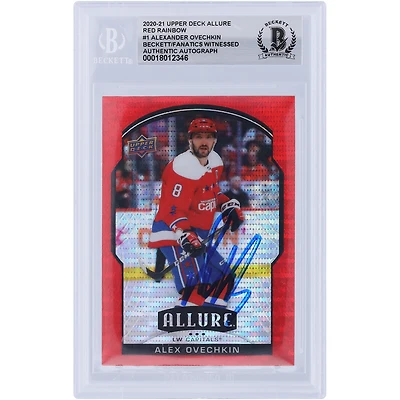 V106832 Casquettes Alexander Ovechkin Washington Capitals Autographiée 2020-21 Upper Deck Allure Red Rainbow #1 Beckett Fanatics Witnessed Authenticated Card Alexander Ovechkin AUT UPD TRADING CARDS 45831 AUTTRC CA01HK5131 #124