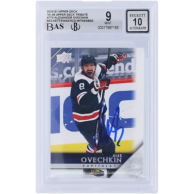 Alexander Ovechkin Washington Capitals Autographié 2020-21 Upper Deck Extended Series '05-06 Upper Deck Tribute #T-70 Beckett Fanatics Witnessed Authenticated / Card