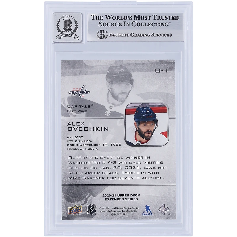 V106832 Casquettes Alexander Ovechkin Washington Capitals Autographiée 2020-21 Upper Deck Extended Series Ovation #O-1 Beckett Fanatics Witnessed Authentifié 9/10 Carte Alexander Ovechkin AUT UPD CARTES À COLLECTIONNER 45831 AUTTRC CA01HK5075 #78