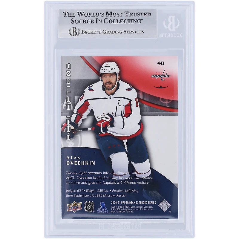 V106832 Casquettes Alexander Ovechkin Washington Capitals Autographiée 2020-21 Upper Deck Extended Series Ruby Triple Dimensions Reflection #48 #/500 Beckett Fanatics Witnessed Authenticated Card Alexander Ovechkin AUT UPD TRADING CARDS 45831 AUTTRC CA01HK5067 #70