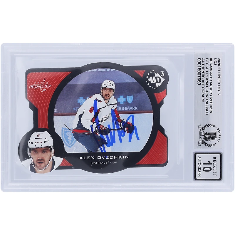 V106832 Casquettes Alexander Ovechkin Washington Capitals Autographiées 2020-21 Upper Deck Extended Series UD3 Die Cut #UD3-30 #/1000 Beckett Fanatics Witnessed Authenticated 10 Card Alexander Ovechkin AUT UPD TRADING CARDS 45831 AUTTRC CA01HK5074 #77