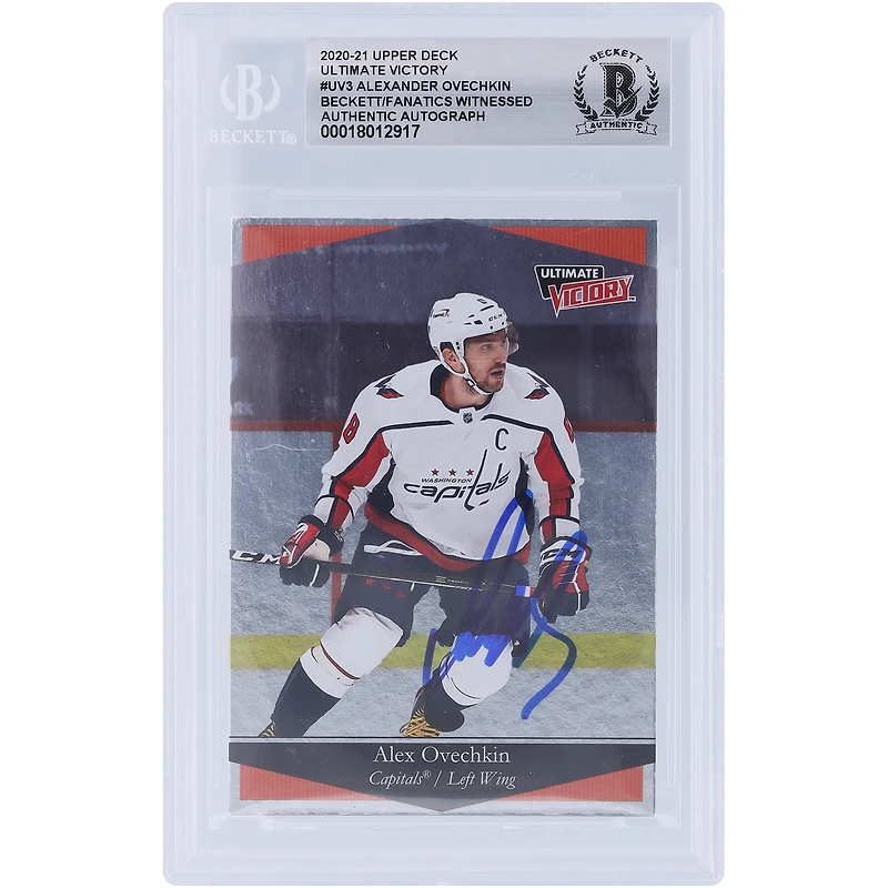 V106832 Casquettes Alexander Ovechkin Washington Capitals Autographiée 2020-21 Upper Deck Extended Series Ultimate Victory #UV-3 Beckett Fanatics Witnessed Authenticated Card Alexander Ovechkin AUT UPD TRADING CARDS 45831 AUTTRC CA01HK5070 #73