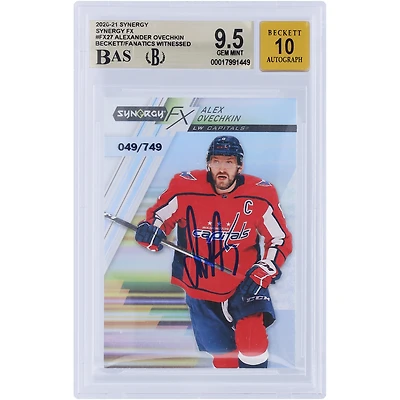 Alexander Ovechkin Washington Capitals Autographed 2020-21 Upper Deck Synergy FX #FX-27 #/749 Beckett Fanatics Witnessed Authenticated / Card