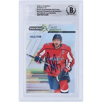 Carte autographiée Alexander Ovechkin Washington Capitals 2020-21 Upper Deck Synergy FX #FX-27 #/749 Beckett Fanatics Witnessed Authenticated