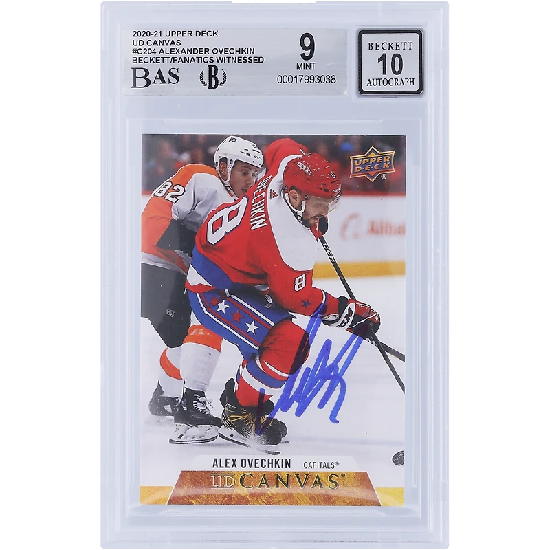 V106832 Casquettes Alexander Ovechkin Washington Capitals Autographiée 2020-21 Upper Deck UD Canvas #C204 Beckett Fanatics Witnessed Authenticated 9/10 Card Alexander Ovechkin AUT UPD TRADING CARDS 45831 AUTTRC CA01HK5130 #123
