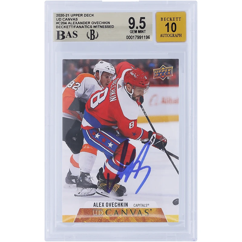 V106832 Casquettes Alexander Ovechkin Washington Capitals Autographiée 2020-21 Upper Deck UD Canvas #C204 Beckett Fanatics Witnessed Authenticated 9.5/10 Card Alexander Ovechkin AUT UPD TRADING CARDS 45831 AUTTRC CA01HK5133 #126