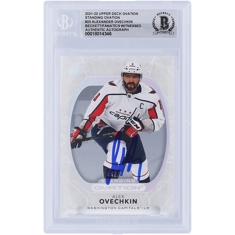 V106832 Casquettes Alexander Ovechkin Washington Capitals Autographiée 2021-22 Upper Deck Ovation Standing Ovation #23 #/500 Beckett Fanatics Witnessed Authenticated Card Alexander Ovechkin AUT UPD TRADING CARDS 45831 AUTTRC CA01HK5097 #95