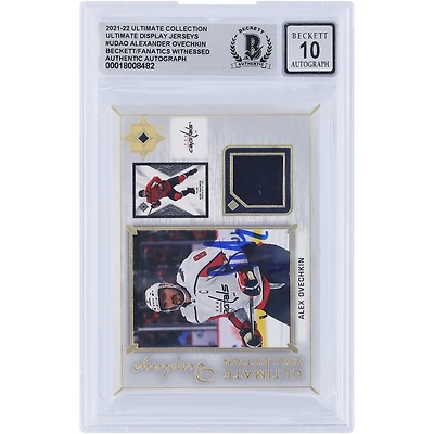 Alexander Ovechkin Washington Capitals Autographié 2021-22 Upper Deck Ultimate Collection Ultimate Display GU Relic #UD-AO Beckett Fanatics Witnessed Authenticated 10 Card