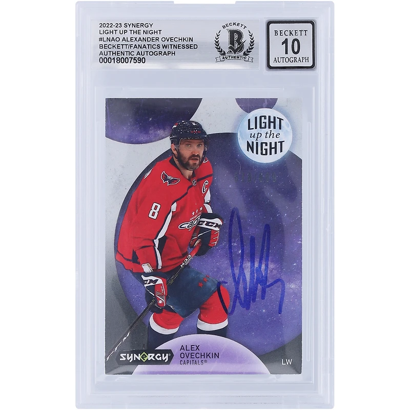 V106832 Casquettes Alexander Ovechkin Washington Capitals Autographiées 2022-23 Upper Deck Synergy Light Up The Night #LN-AO #/899 Beckett Fanatics Witnessed Authentifié 10 Cartes Alexander Ovechkin AUT UPD CARTES À COLLECTIONNER 45831 AUTTRC CA01HK5110 #107