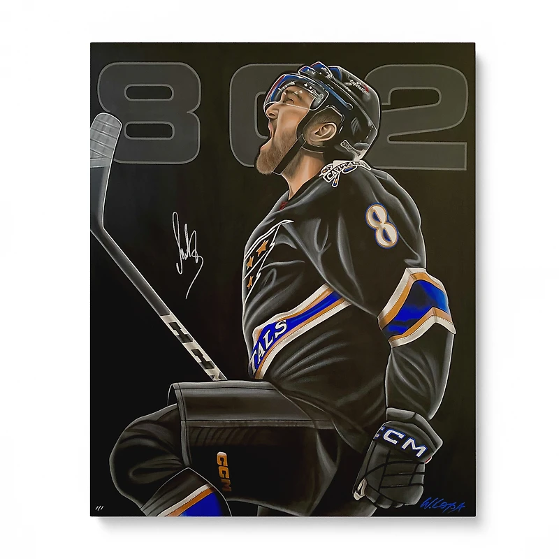 Alexander Ovechkin Washington Capitals Autographed 40" x 44" Original Stretched Canvas Artwork - Art by Bill Lopa - Limited Edition #1/1  