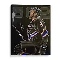 Alexander Ovechkin, Œuvre originale sur toile tendue autographiée des Capitals de Washington (40 x 44 pouces) - Œuvre de Bill Lopa - Édition limitée n° 1/1