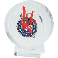 Alexander Ovechkin Washington Capitals Autographed Crystal Puck - Filled with Game-Used Ice from 895th Goal Game