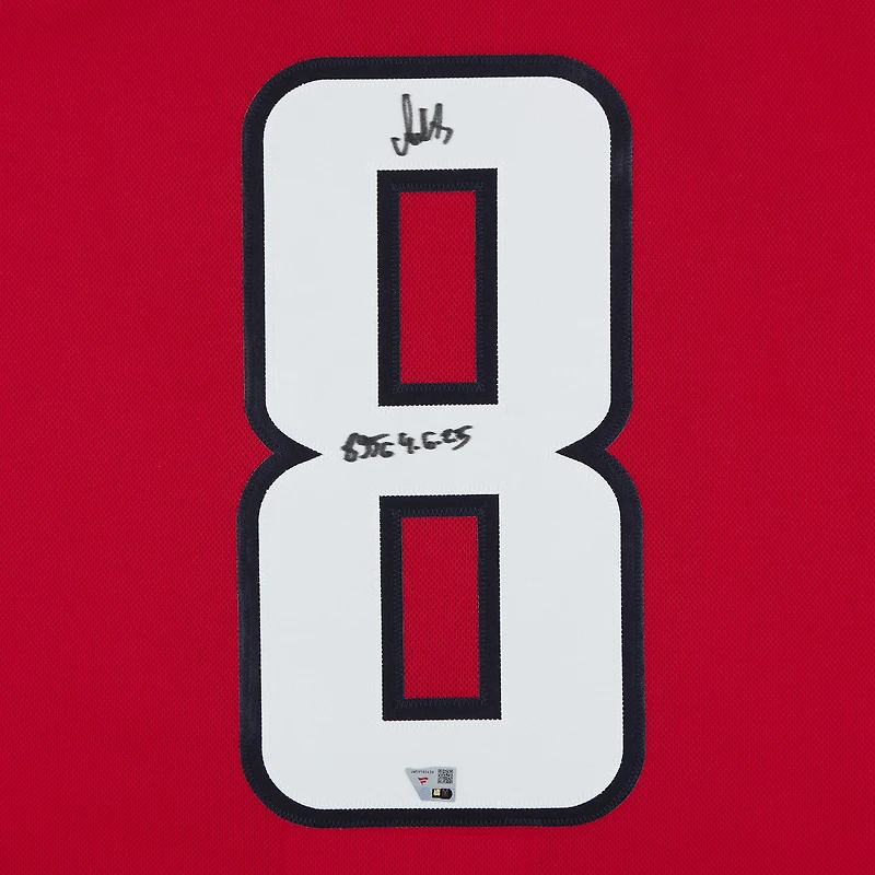 Maillot premium dédicacé par Alexander Ovechkin des Capitals de Washington, Red Fanatics, avec inscription « 895G X-X-X »