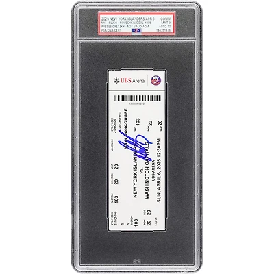 Alexander Ovechkin Washington Capitals Autographed Scores 895th Goal & Passes Wayne Gretzky Becoming NHL All-Time Leading Goal Scorer PSA Authenticated /10 Ticket from April 6