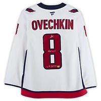 Alexander Ovechkin Washington Capitals Autographed White Fanatics Premium Jersey with Multiple Inscriptions - Limited Edition of 99