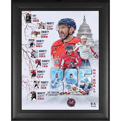 Alexander Ovechkin Washington Capitals Framed 13" x 16" 895th Goal Collage 