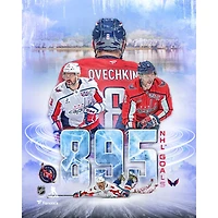 Photographie stylisée non signée du 895e but des Capitals de Washington par Alexander Ovechkin