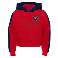 Chandail à capuchon Record Setter des Capitals de Washington rouge pour jeune fille