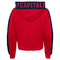 Chandail à capuchon Record Setter des Capitals de Washington rouge pour jeune fille
