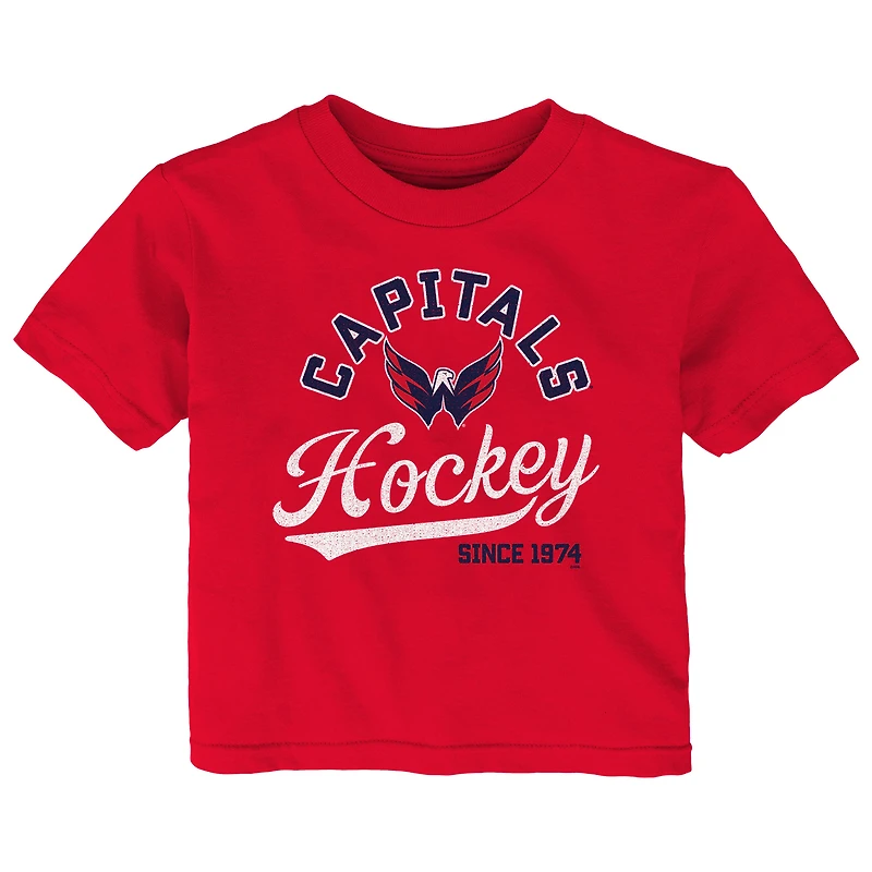 T-shirt rouge pour bébé, les Capitals de Washington prennent devants