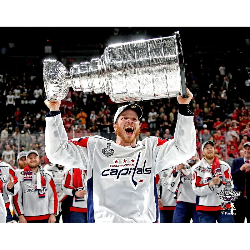 John Carlson Washington Capitals Unsigned 2018 Stanley Cup Champions Raising Photograph