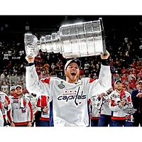 John Carlson Washington Capitals Unsigned 2018 Stanley Cup Champions Raising Photograph