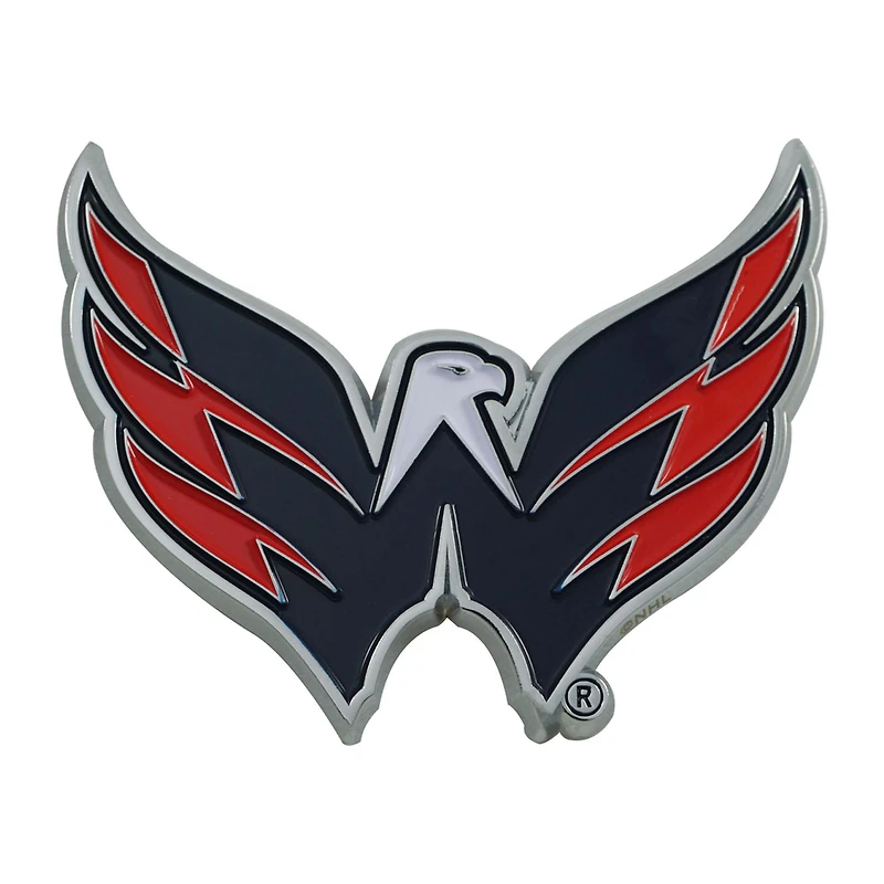 Logo de marque Washington Capitals Emblème automobile en relief couleur