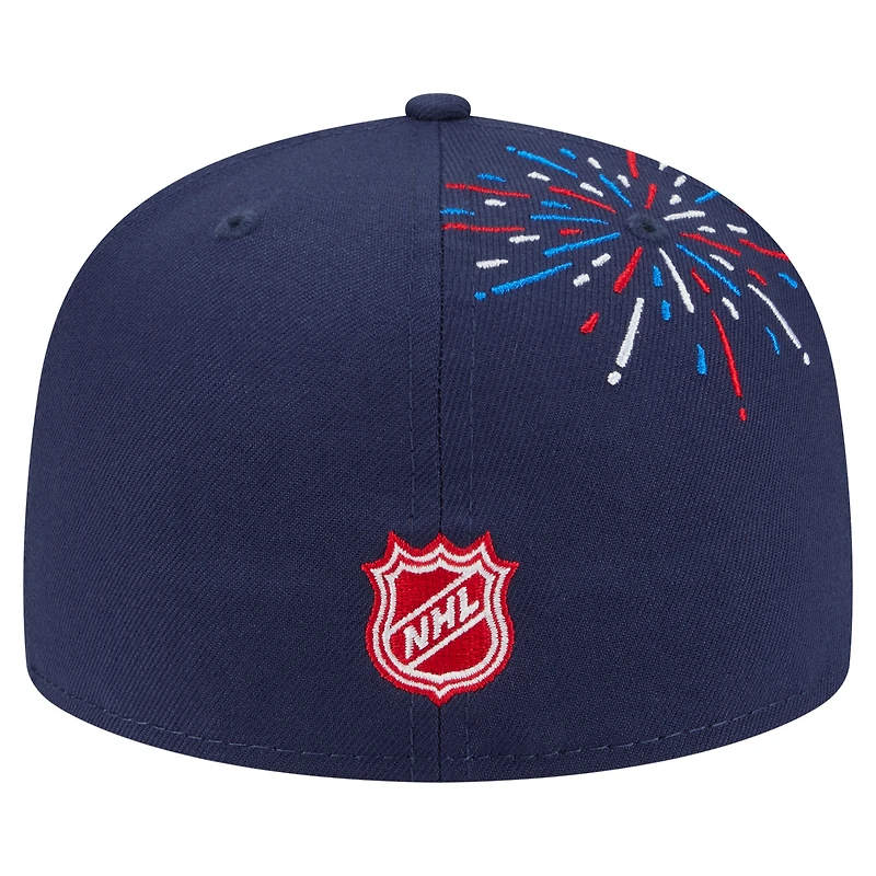 Casquette ajustée 59FIFTY Americana Fireworks des Capitals de Washington New Era pour homme, bleu marine