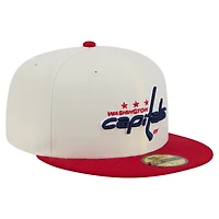 Men's New Era  White Washington Capitals Chrome Two-Toned 59FIFTY Fitted Hat
