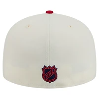 Casquette ajustée bicolore chromée 59FIFTY blanche des Capitals de Washington New Era pour homme