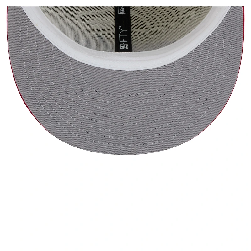 Casquette ajustée bicolore chromée 59FIFTY blanche des Capitals de Washington New Era pour homme