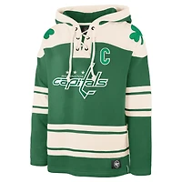 Sweat à capuche lacets avec nom et numéro de joueur la Saint-Patrick des Capitals Washington '47 Alexander Ovechkin Kelly Green pour homme