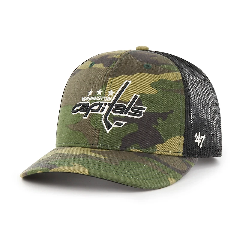 Casquette Snapback '47 Camo/Black Washington Capitals Trucker pour homme