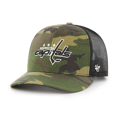 Casquette Snapback '47 Camo/Black Washington Capitals Trucker pour homme
