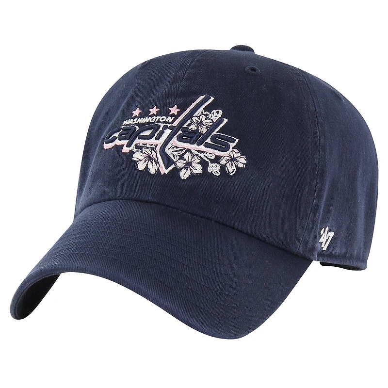 Casquette réglable Clean Up '47 pour hommes, bleu marine, Washington Capitals Core Logo Clean Up