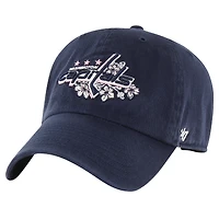 Casquette réglable Clean Up '47 pour hommes, bleu marine, Washington Capitals Core Logo Clean Up