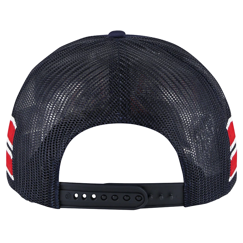 Casquette de camionneur snapback '47 bleu marine Washington Capitals à rayures latérales pour hommes